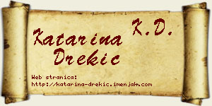 Katarina Drekić vizit kartica